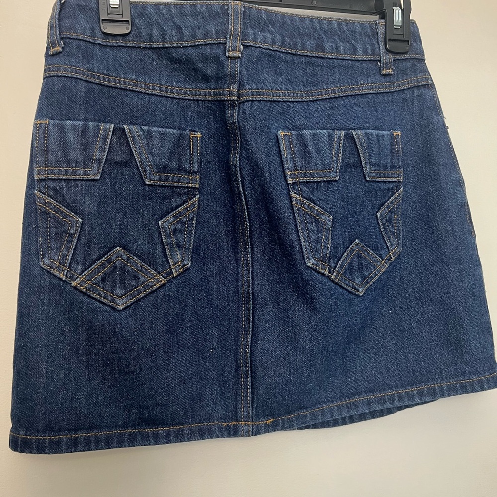 Honey Punch Blue A-Line Mini Skirt